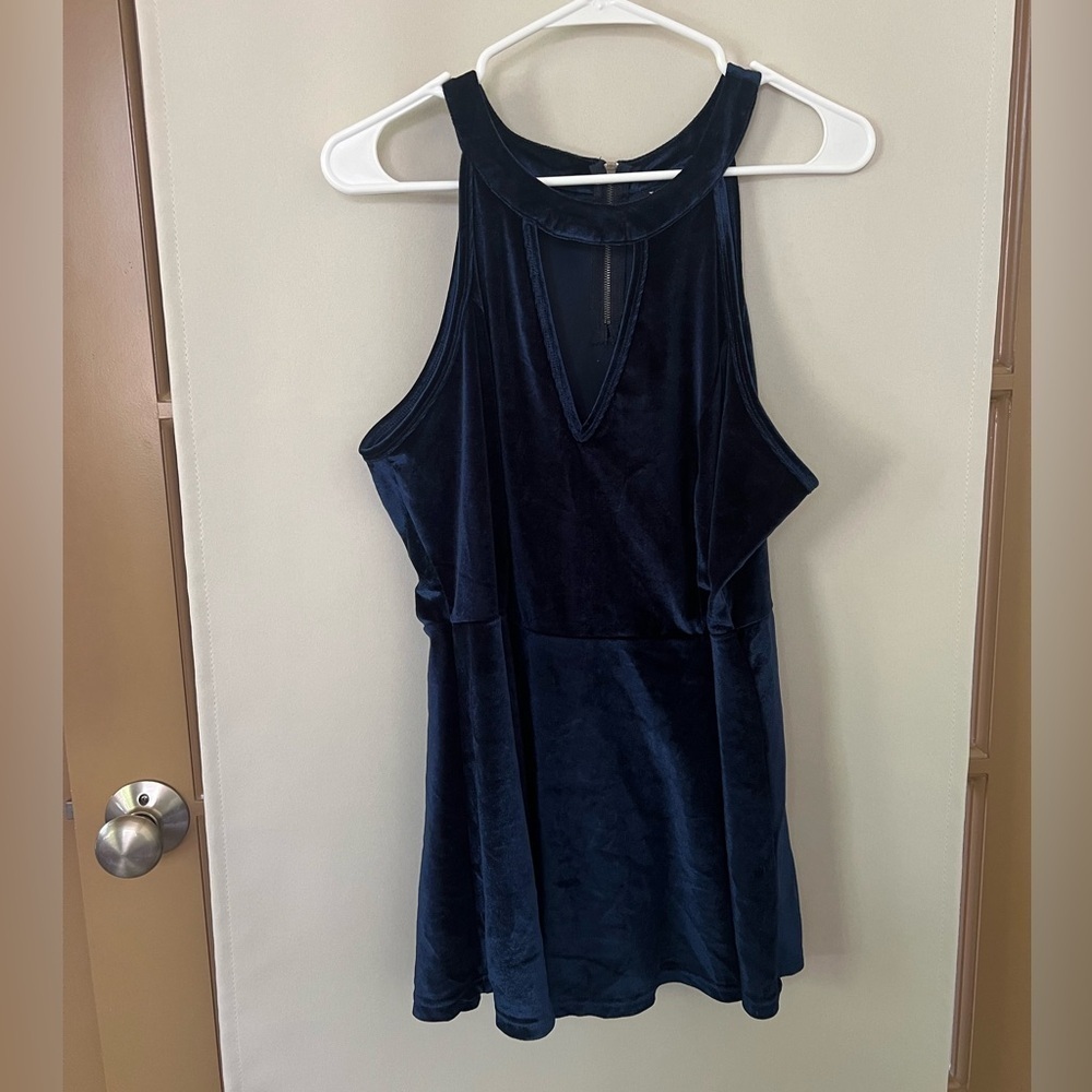 Torrid Womens 2 Blue Velvet Tank Top